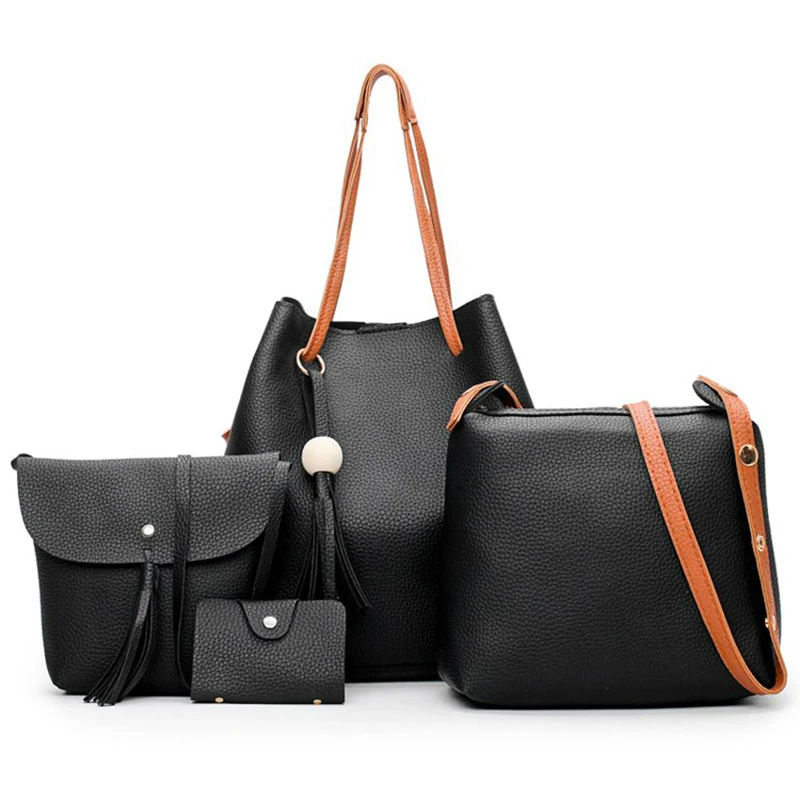 4 комплекта Роскошные Сумки кожаная сумка женская Bolsas Feminina сумки для Для женщин