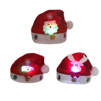glow party supplies led party kids led christmas hat santa claus reindeer snowman xmas gifts cap new fashion chrismas hats