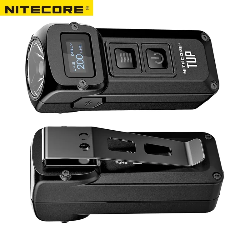 NITECORE Заводское изготовление USB Перезаряжаемые мини фонарик CREE XP L HD V6 max 1000 лм