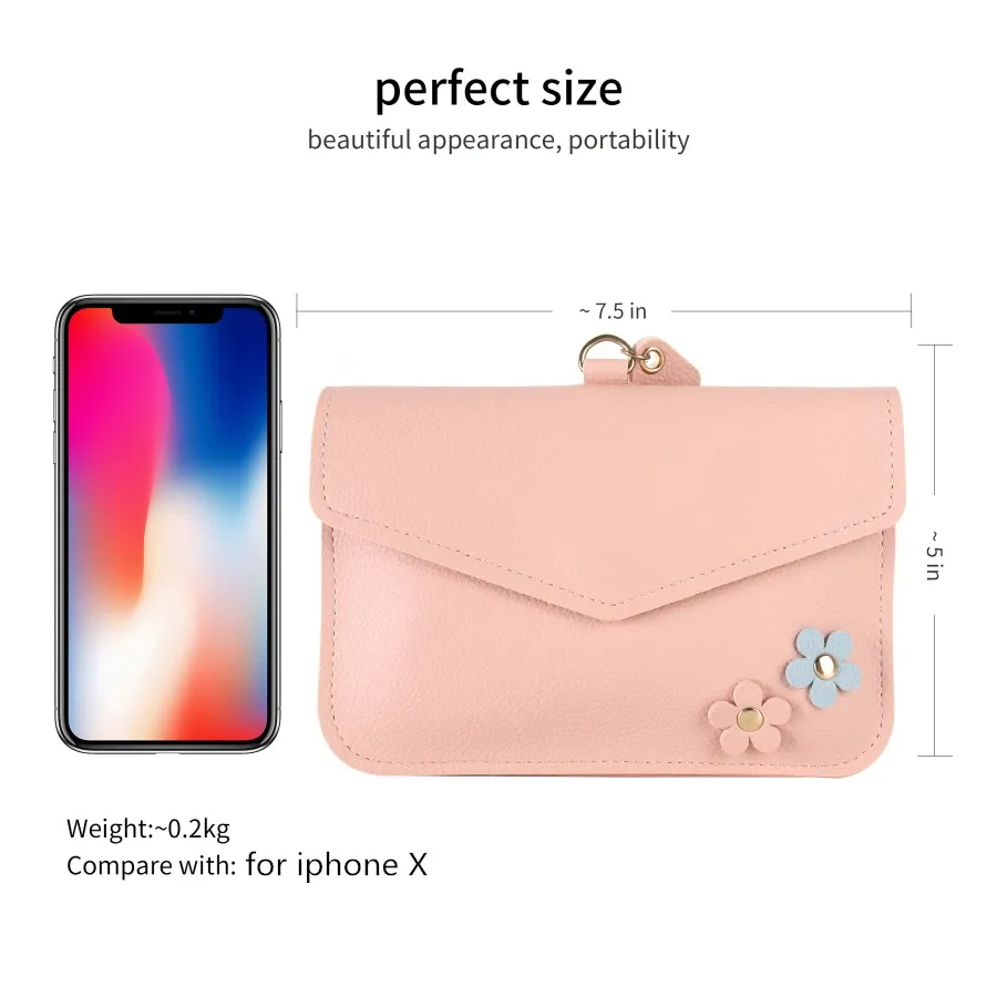 Универсальные женские сумки для iphone X искусственная кобура кожаная женская сумка