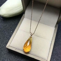 shilovem 18k yellow gold citrine pendants fine jewelry women party new classic plant christmas gift new mymz102001agj