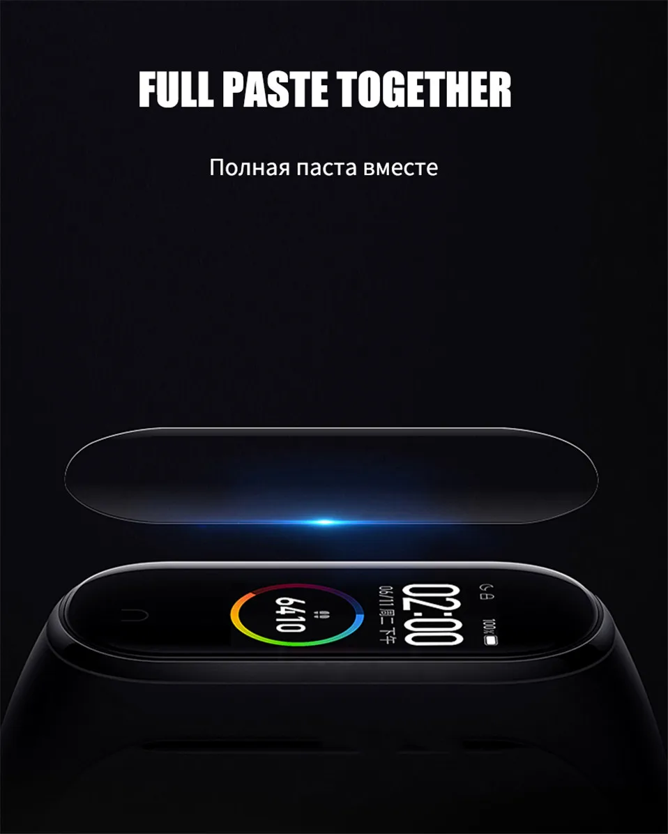 10Pcs Mi Band 4 Screen Protector Film For Mi band 4 MiBand 4 Wristband Bracelet Anti-scratch Film Not Tempered Glass
