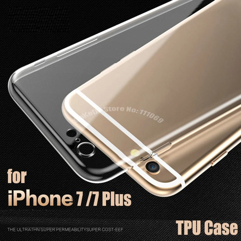 Тонкий прозрачный мягкий чехол из ТПУ для iPhone X 8 7 6 6S Plus 5S SE ультратонкий защитный