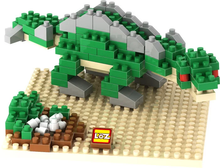 Оптовая продажа LOZ динозавр мини блоки бронтозавр микро животных маленькие