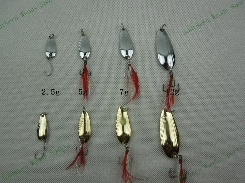 8 шт./лот прижимная металлическая ложка для рыбалки приманка жесткая рыболовные