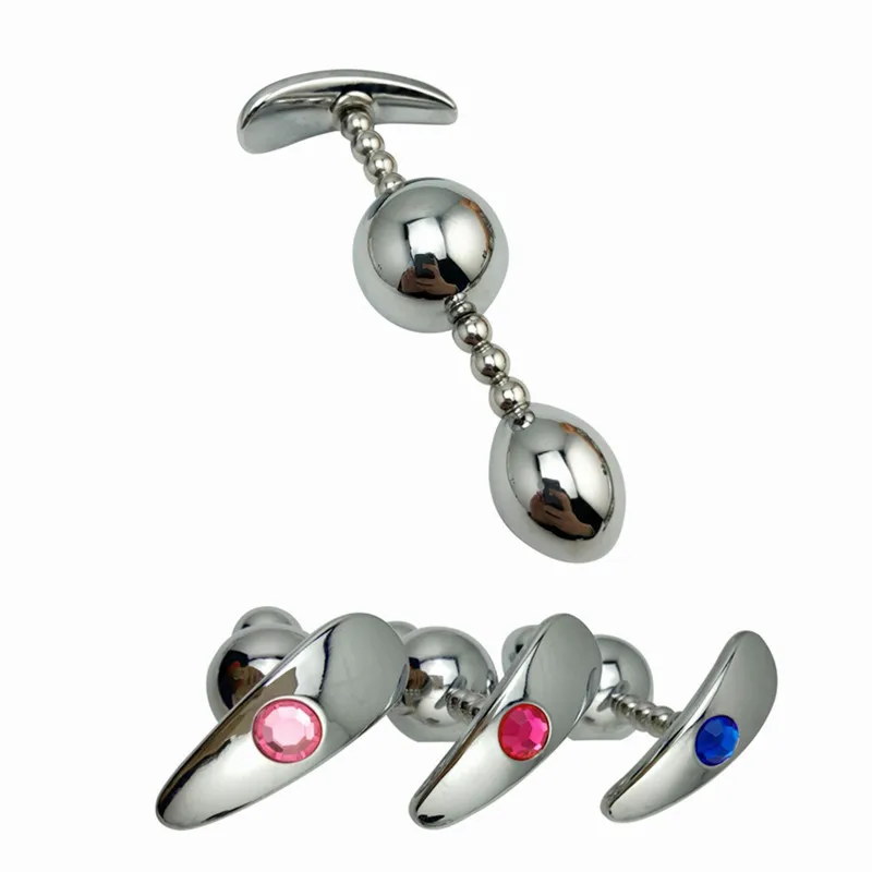 New hot design jewelry color 1 piece huge size metal anal ball beads butt plug dildo SM insert sex toy for men women couple | Красота и