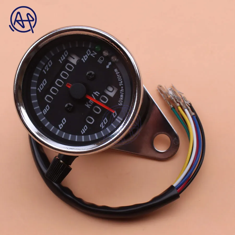 

1pcs Brand New Universal Motorcycle Dual Odometer Speedometer Gauge LED Backlight Signal Light 12V Digital Motorcycle Gauge