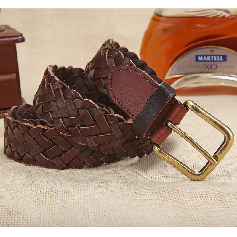 Плетеный кожаный пояс мужской ручной работы|leather men's belt|men beltbelts men leather |