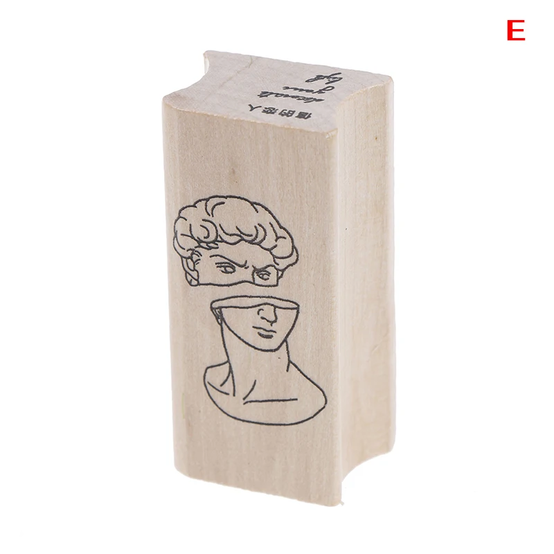 E Винтажные гипсовые серии деревянные резиновые штампы для stationery канцелярские DIY для скрапбукинга деревянный штамп - Цвет: E