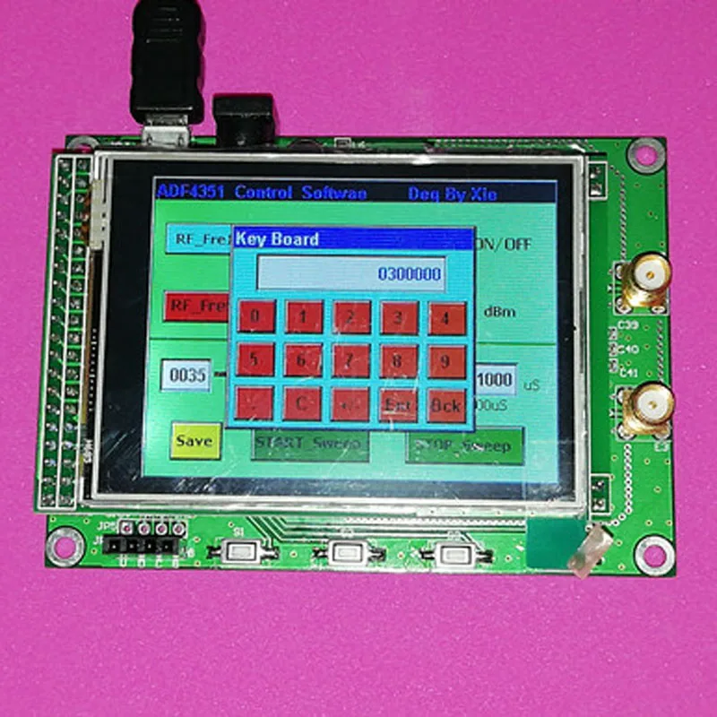 ADF4351 радиочастотный источник частотного сигнала лампа 35M 4 4G с цветным STM32 TFT