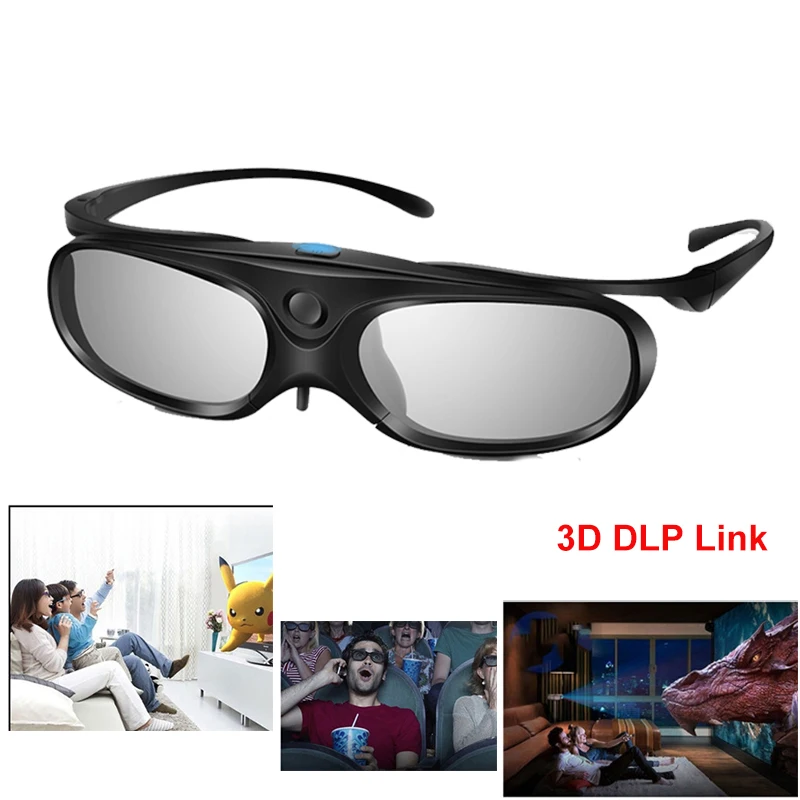Для Optoma BenQ Sharp acer samsung проектор Elikliv 3D очки с активным оптическим затвором DLP