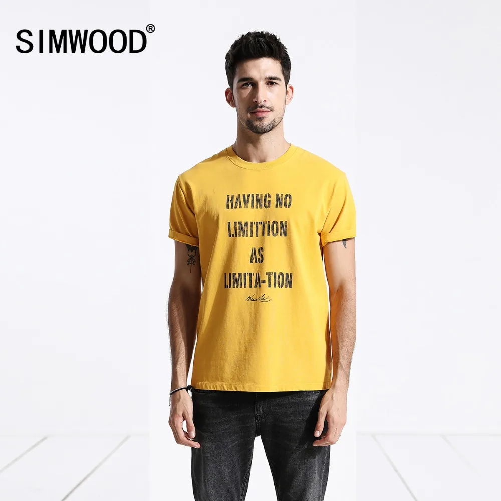 SIMWOOD & May Not Original 2020 летняя футболка Мужская модная с буквенным принтом высокого