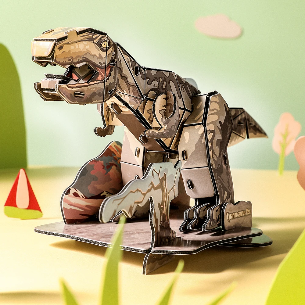 Новая 3D головоломка динозавра для детей пенопластовая игрушки животные сделай