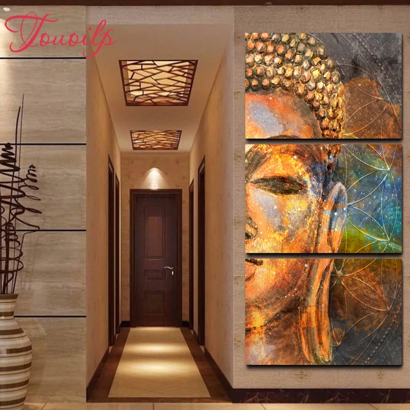 

3 PieceCopper Buddha ,diamond painting cross stitch,diamond embroidery crafts.diamond mosaic home decoration,Abstract Painting