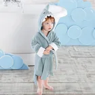 Размер L подходит От 4 до 6 лет, детский банный халат с единорогом и акулой, банное полотенце для малышей, пончо для пляжа для младенцев, купальный Халат