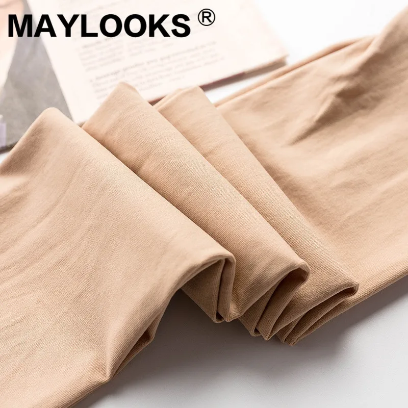 Maylooks 120 г нейлоновые цельные брюки с высокой эластичностью эластичные леггинсы