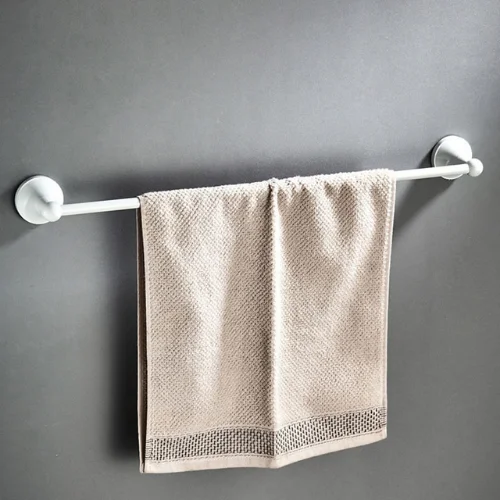 Single Towel Bar Белые аксессуары для ванной комнаты, латунный набор, держатель для туалетной щетки, двойной держатель для полотенец, держатель для полотенец, двойной держатель для стаканов, держатель для сухих волос - Цвет: Single Towel Bar