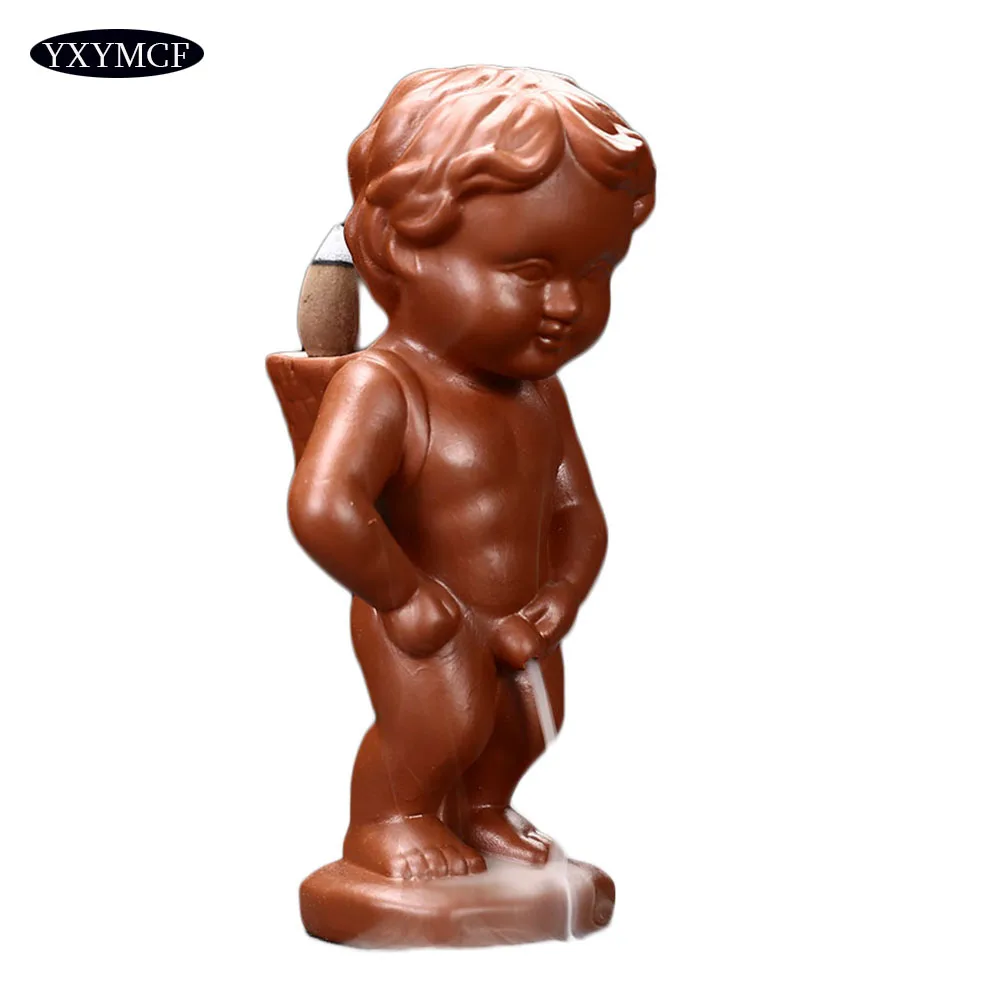 Забавная горелка для благовоний с обратным потоком мальчиков со смешанными