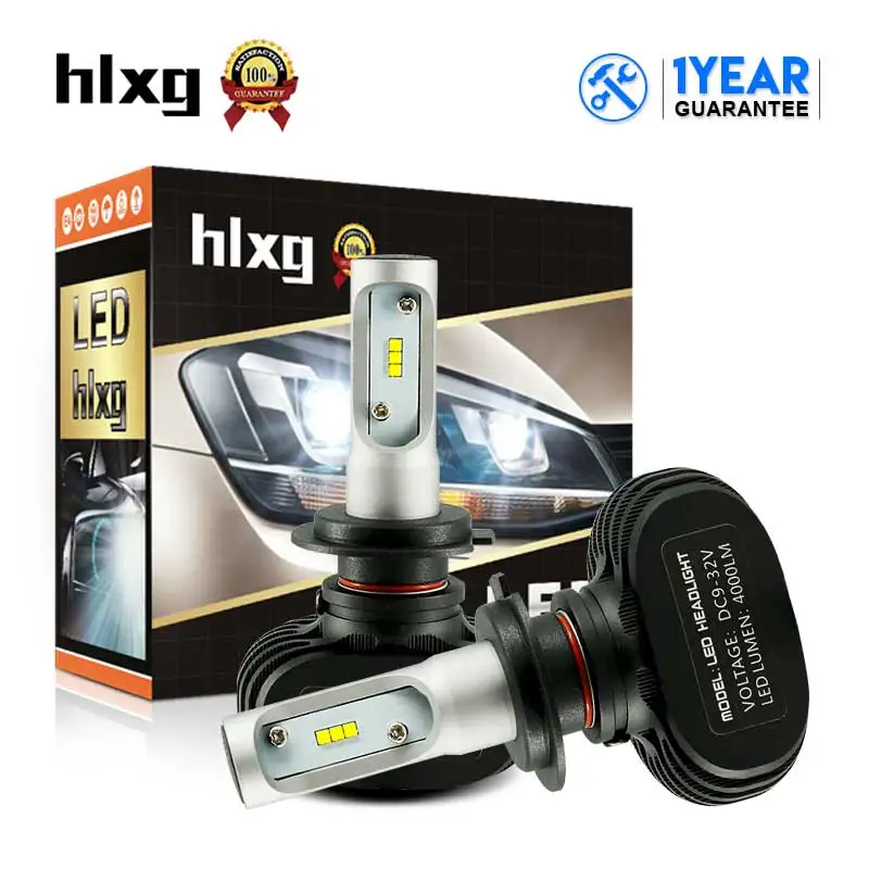 HLXG 2 шт. 8000LM Авто лампада 72W фары для H7 светодиодный H1 H4 H11 9005 HB3 9006 HB4 H9 H8