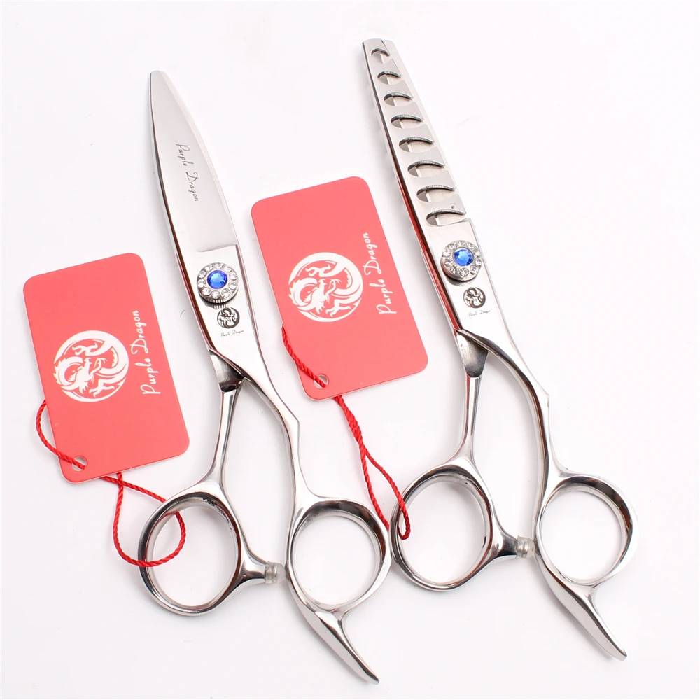6&quot 17cm 440C Purple Dragon Professional Hairdressing Scissors Cutting Shears Thinning Hair Styling Tool Z9022 | Красота и