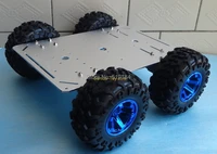 supper big rugged intelligent 4wd car tank tires 130mm aluminum chassis large loading trolley