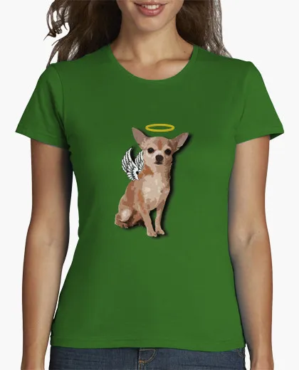 2017 Весна Низкая цена футболки женщин Чихуахуа Angelito Короткие Новинка Трикотажные