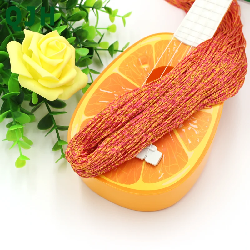 50 г/1 пачка многоцветный DIY крюк мешок нить нейлон Мерсеризованный ледяной шелк плетение крюк тканые полые линии ручная вышивка нитки
