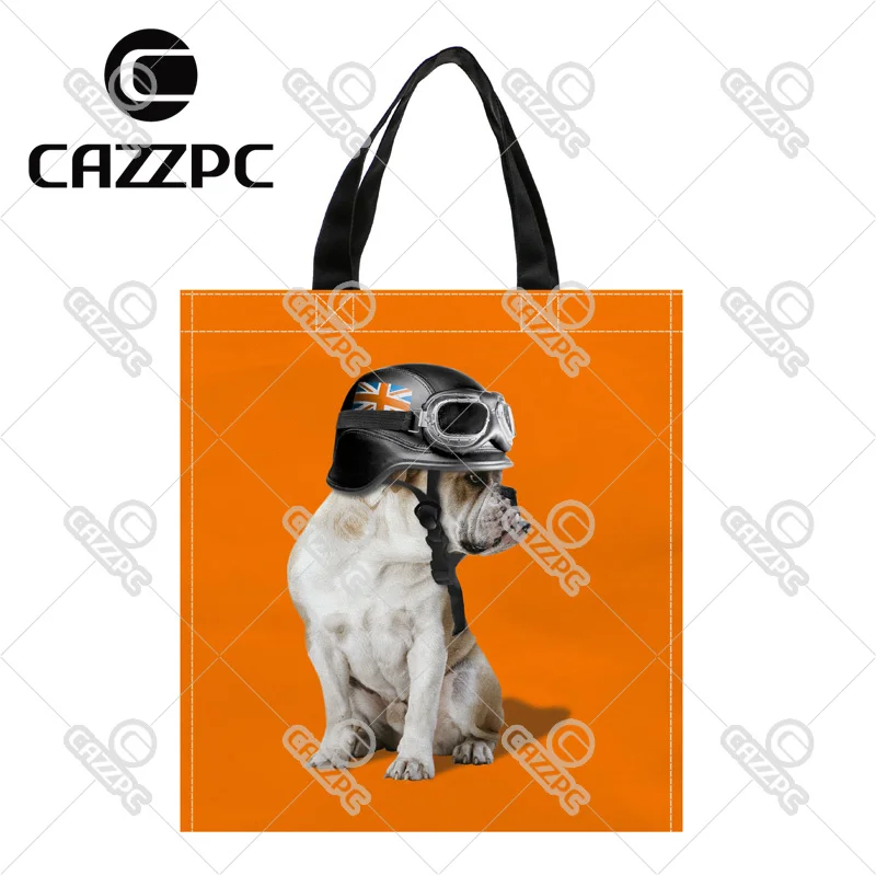 Оранжевый милый Французский бульдог в шляпе с принтом пользовательские Оксфорд