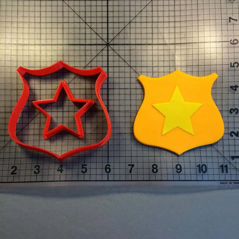 Police hat Cookie Cutter Made 3D Printed Set Cake Decorating Tools Mould Kitchen tool Badge Handcuff | Дом и сад