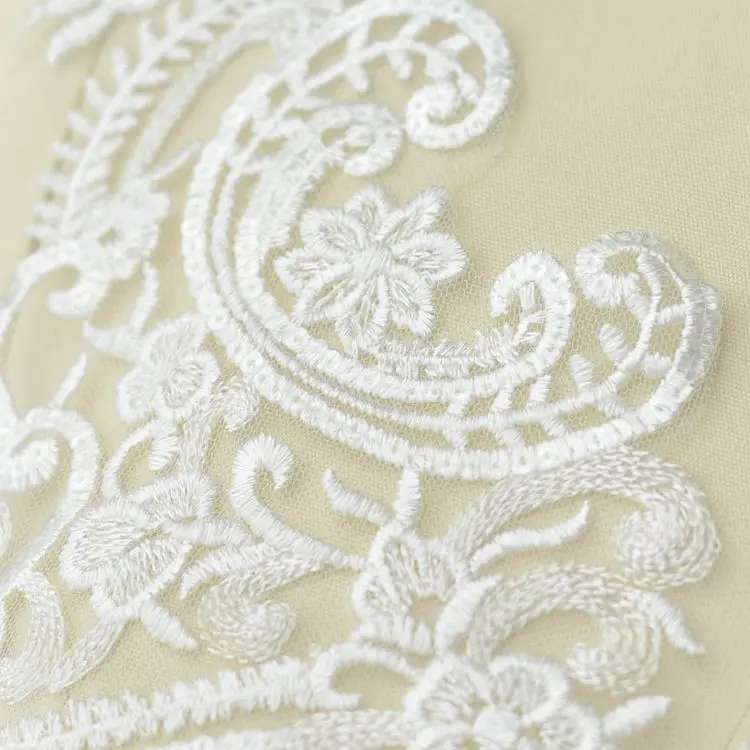 Luxury cotton wedding dress chest diy flower stickers handmade sequin embroidery lace accessories clothing decoration | Дом и сад