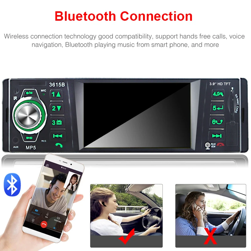 1 Din центральный мультимедийный автомобильный Радио Bluetooth MP3 музыка 3 9 ' P