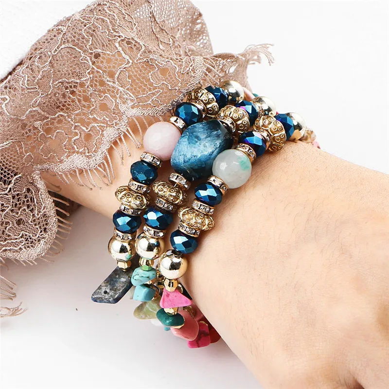 Если мне Мода чешского многоцветный бисер браслет для Для женщин Тибетский