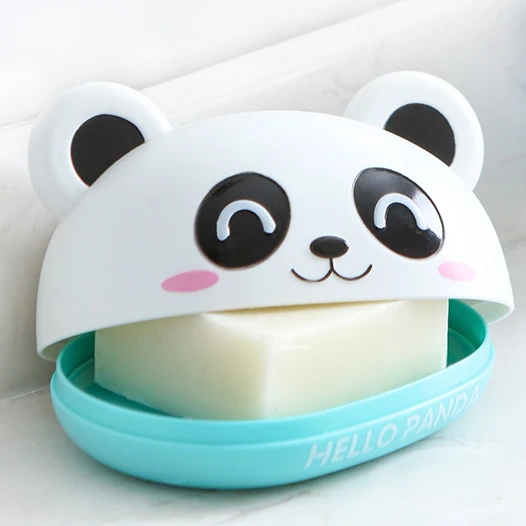 Модная двухслойная Коробка для мыла leachate panda аксессуары ванной комнаты мыльница