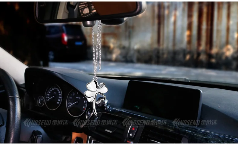 Полый Клевер хромированная металлическая подвеска с эмблемой Alfa Romeo Love Heart 4 Leaf Clover Healty богатство символ удачи автомобиля зеркальный орнамент