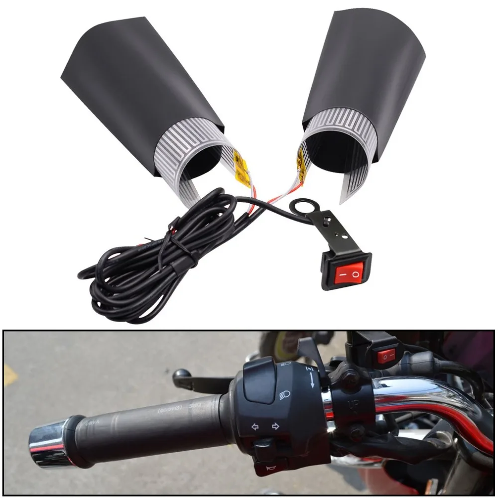 12V мотоцикл с подогревом ручки дроссельной заслонки колодки руль ATV скутер ручки в солнечном нагревателе для руль мотоцикла