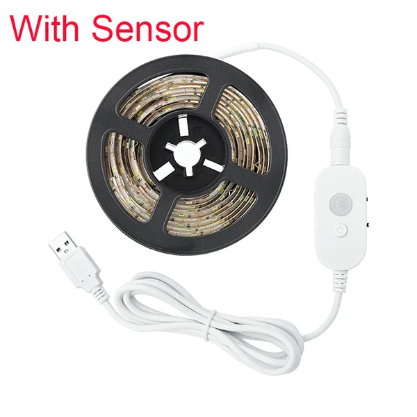 2M with Sensor USB беспроводной PIR датчик движения светодиодный водонепроницаемый 1 м 2 м 3 м 4 м 5 м водонепроницаемый светодиодный ночник для шкафа горячая распродажа - Цвет: 2M with Sensor