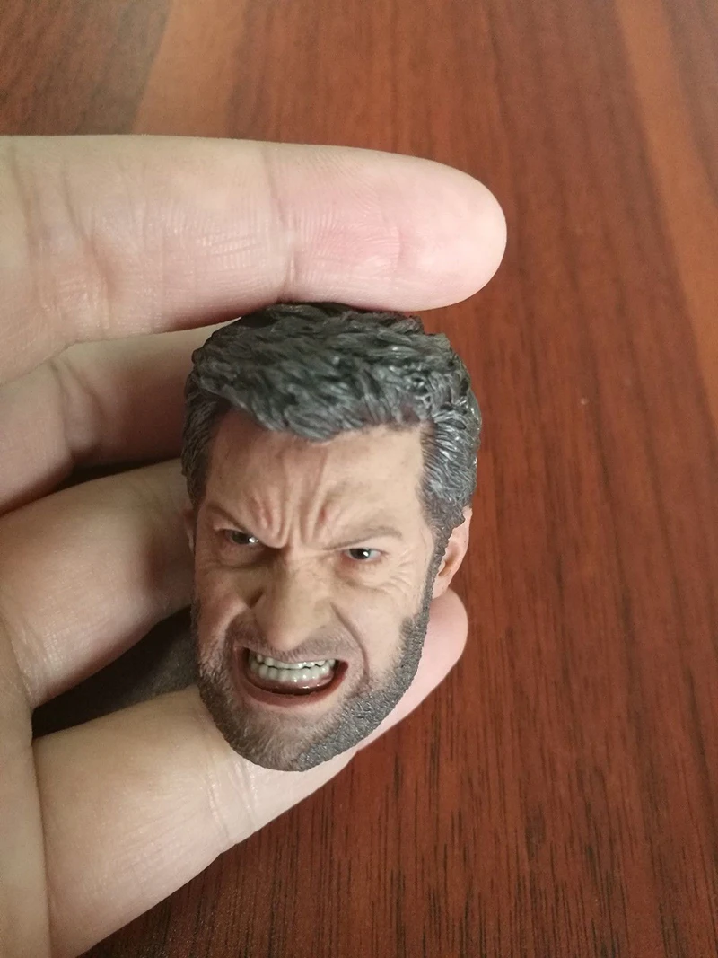1/6 масштаб Росомахи голова резьба Модель Angry Ver. Angry Wolverine Head Fit 1" мужская фигура