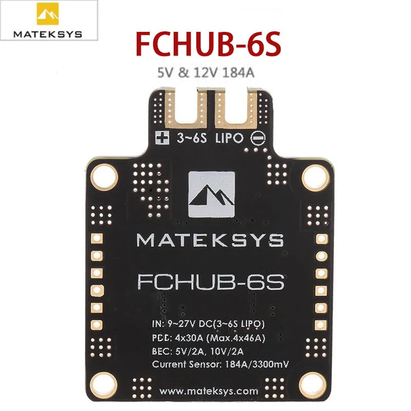 Makerfire FCHUB 6S w/Датчик тока PDB распределительная плата BEC 5 V/1.5A 10 Датчик 184A для FPV