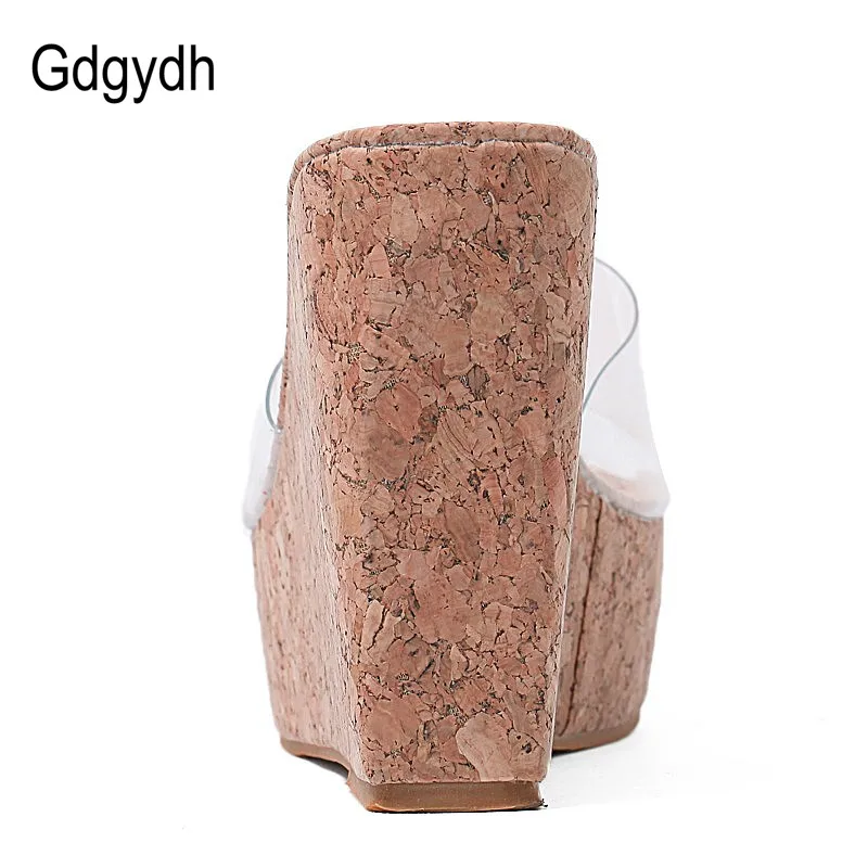 Gdgydh/Новинка года; летние прозрачные босоножки на танкетке; модная женская обувь на высоком каблуке; женская летняя обувь; Прямая поставка; размер 40