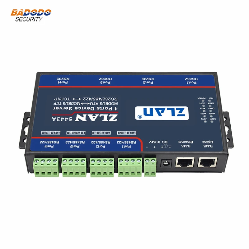 ZLAN5443A 4 порта RS232 RS485 RS422 к Ethernet TCP IP конвертер Modbus RTU шлюз серийное устройство