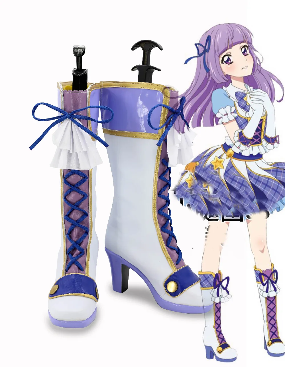 Aikatsu/Обувь для косплея Hikami Sumire со звездами Ботинки женщин и мужчин Карнавальные