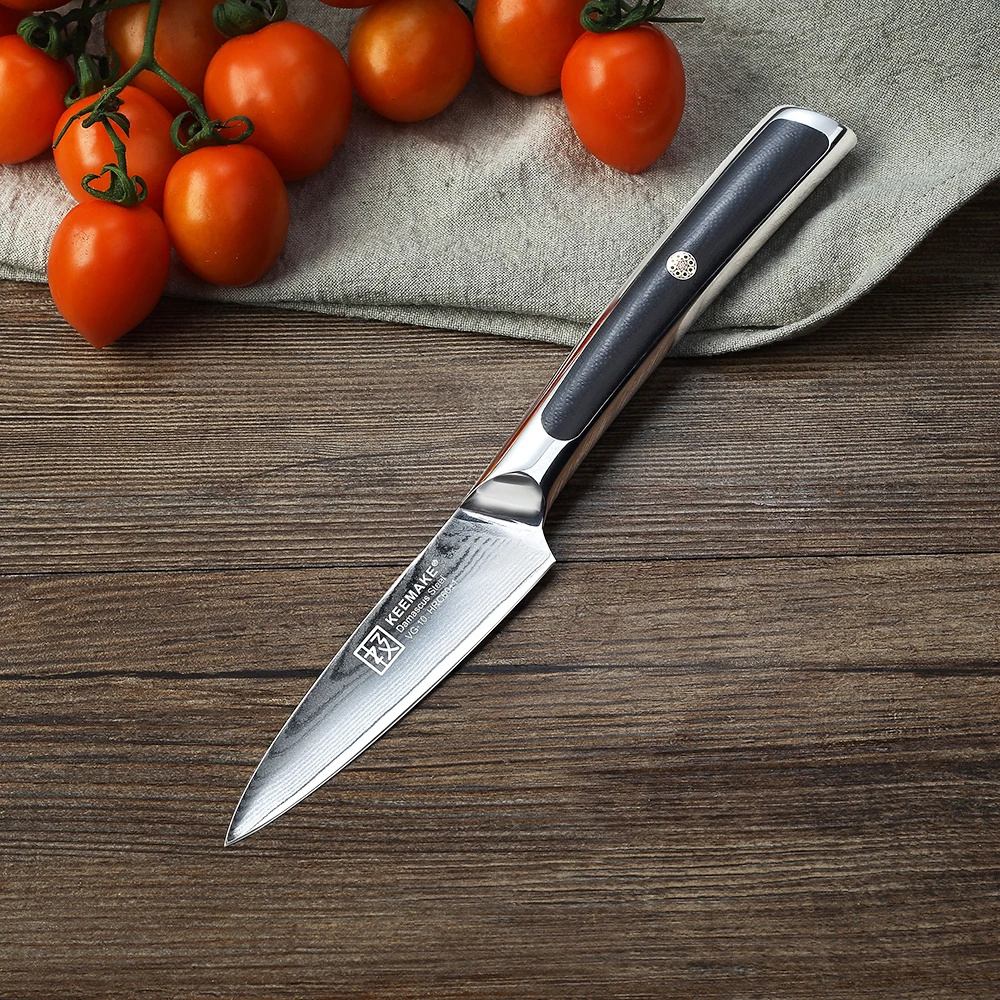 KEEMAKE 7 &quotSantoku 5&quot Универсальный 3 5 &quotнож для очистки овощей дамасский японский VG10