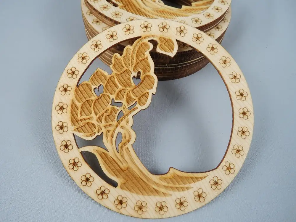 

2PCS ACOUSTIC GUITAR WOOD INLAY ROSETTE YK44