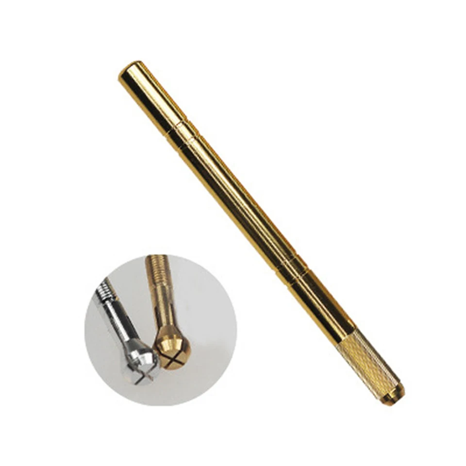 

Оптовая продажа, ручка для микроблейдинга, золотая ручка для микроблейдинга, ручной инструмент для микроблейдинга бровей, татуировки