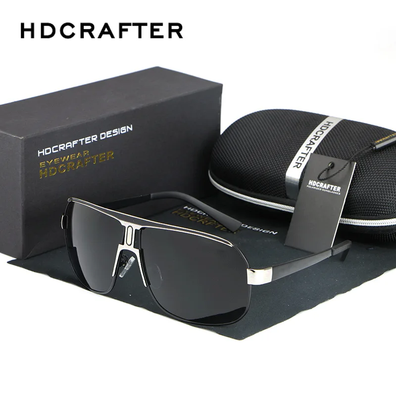 

HDCRAFTER Brand Vintage Sunglasses Polarized Coating Mirror Goggle Driving Sun Glasses Eyewear for Men oculos de sol masculino