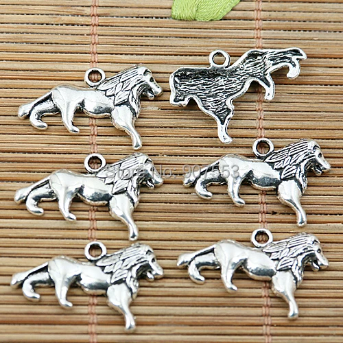 

30pcs tibetan silver tone cartoon lion design charms EF1934
