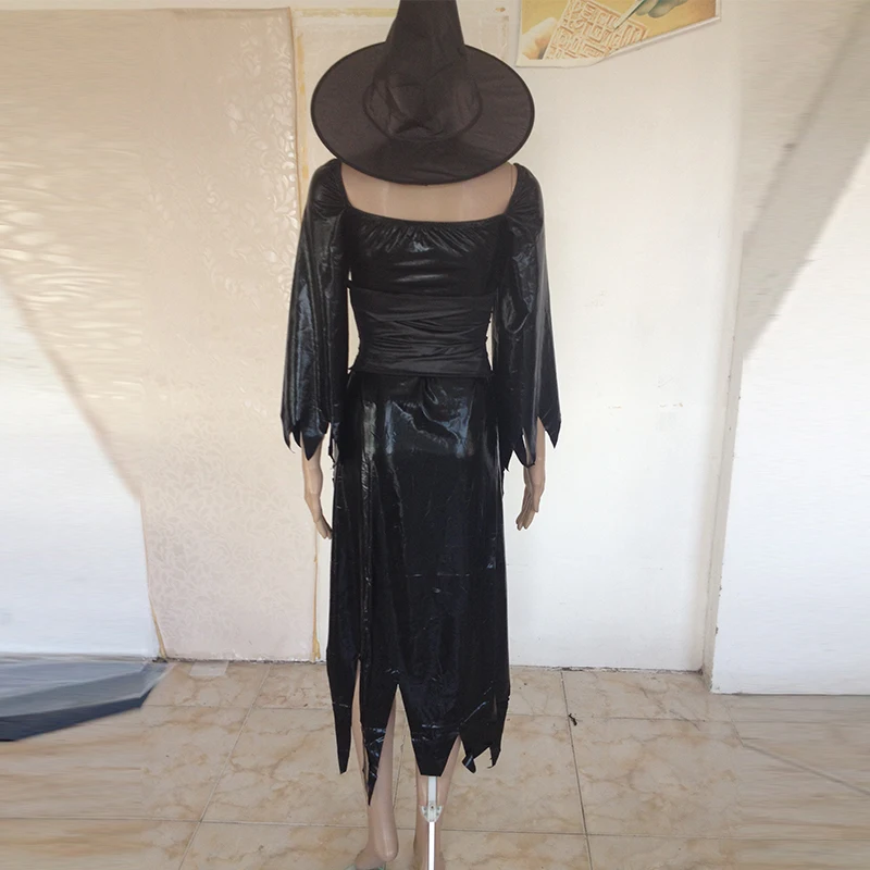 2016 оптовая продажа черный классический костюм ведьмы черного цвета для взрослых