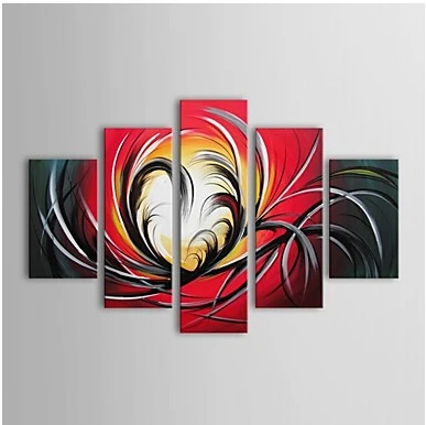 

Hand Painted Oil Painting Abstract Group Painting Set of 5 / No Frame Home Decor