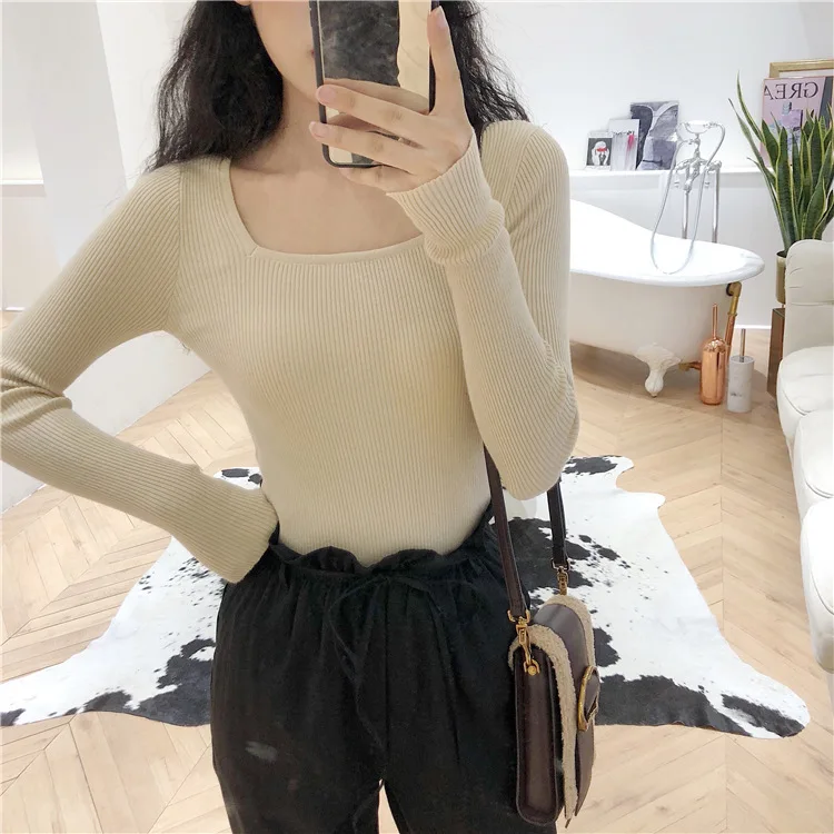 Женские Вязаные Рубашки с длинным рукавом новинка 2019 | Женская одежда