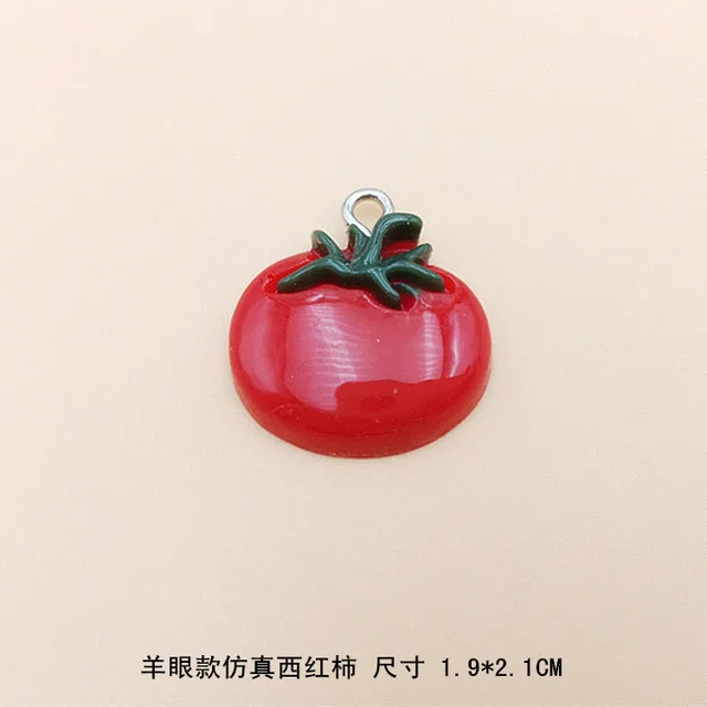 10 шт. Симпатичные Подвески в виде овощей кабошоны из смолы с плоским основанием